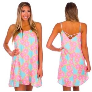 Lauren James Macawl Me Lola Swing Dress Coastal Beach Tropical Resort Size XS